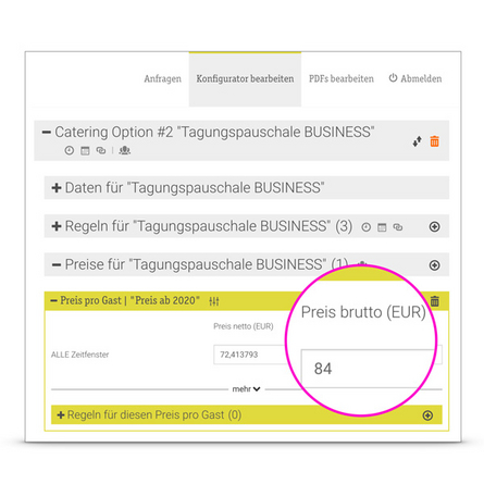 Intelligente Handhabung von Brutto- und Nettopreisen