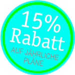 15% Rabatt auf jährliche Pläne